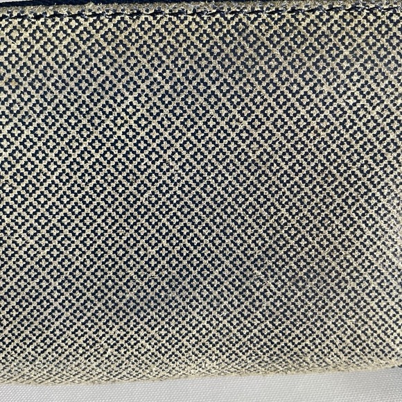 Vintage FOSSIL MEDIUM ZIP AROUND WALLET Gray Blue Geometric Metallic Leather - Picture 2 of 15